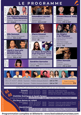 Festival National des Humoristes  —  Tournon-sur-Rhône & Tain-l’Hermitage